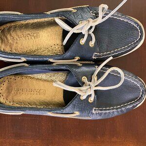 Women's Sperry Topsiders navy leather Size 8M